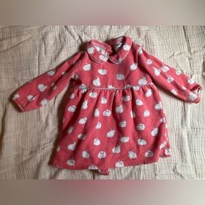 Baby Boden Bunny sweatshirt dress GUC